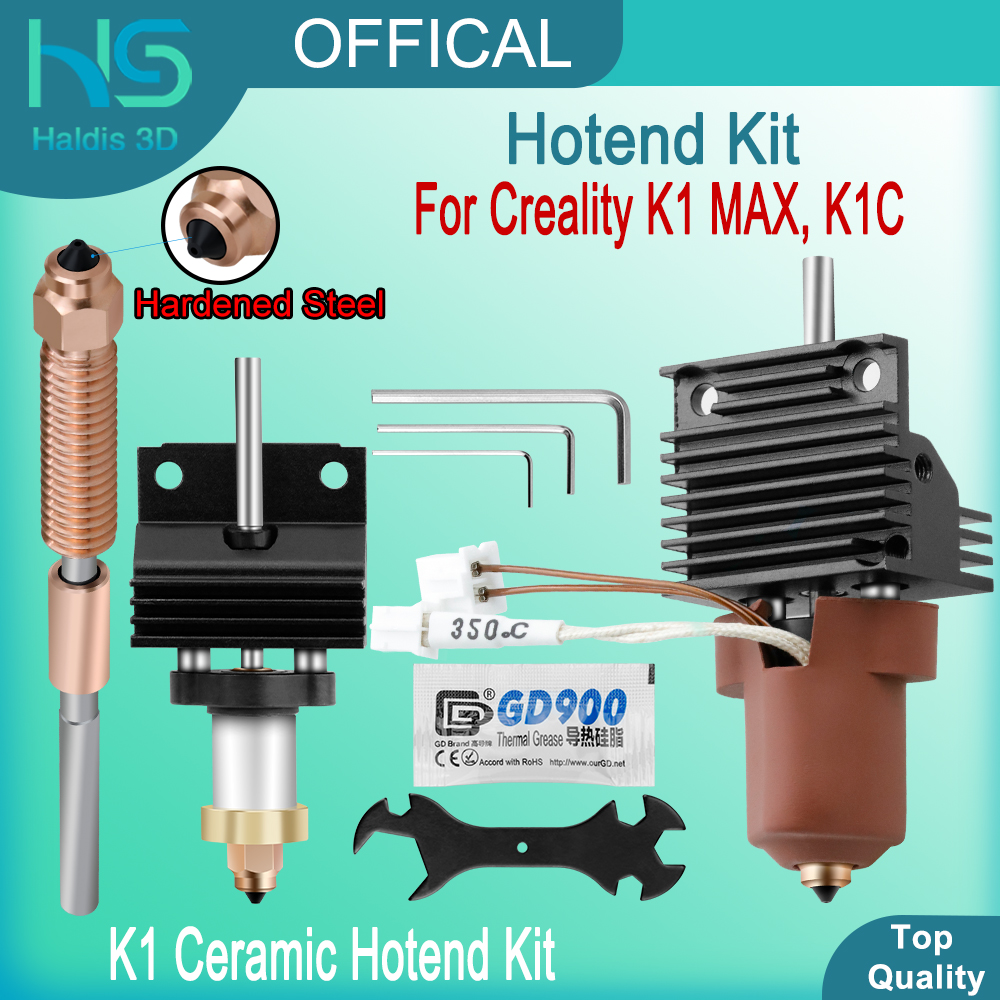 High Flow Ceramic Hotend - アップグレードホットエンドキット Creality K1C/K1 最大クイックスワップワンピースノズルセラミック加熱ブロック高流量印刷 3D プリンタ部品