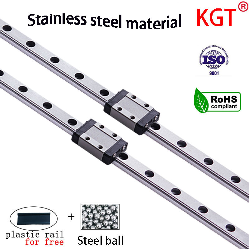 Linear Rail Mgn12H Set - ステンレス鋼リニアガイドmgn7mgn12 mgn15 mgn9ブロック30mm〜1000mmレールキャリッジcnc3dプリンター部品ミニチュアベアリング