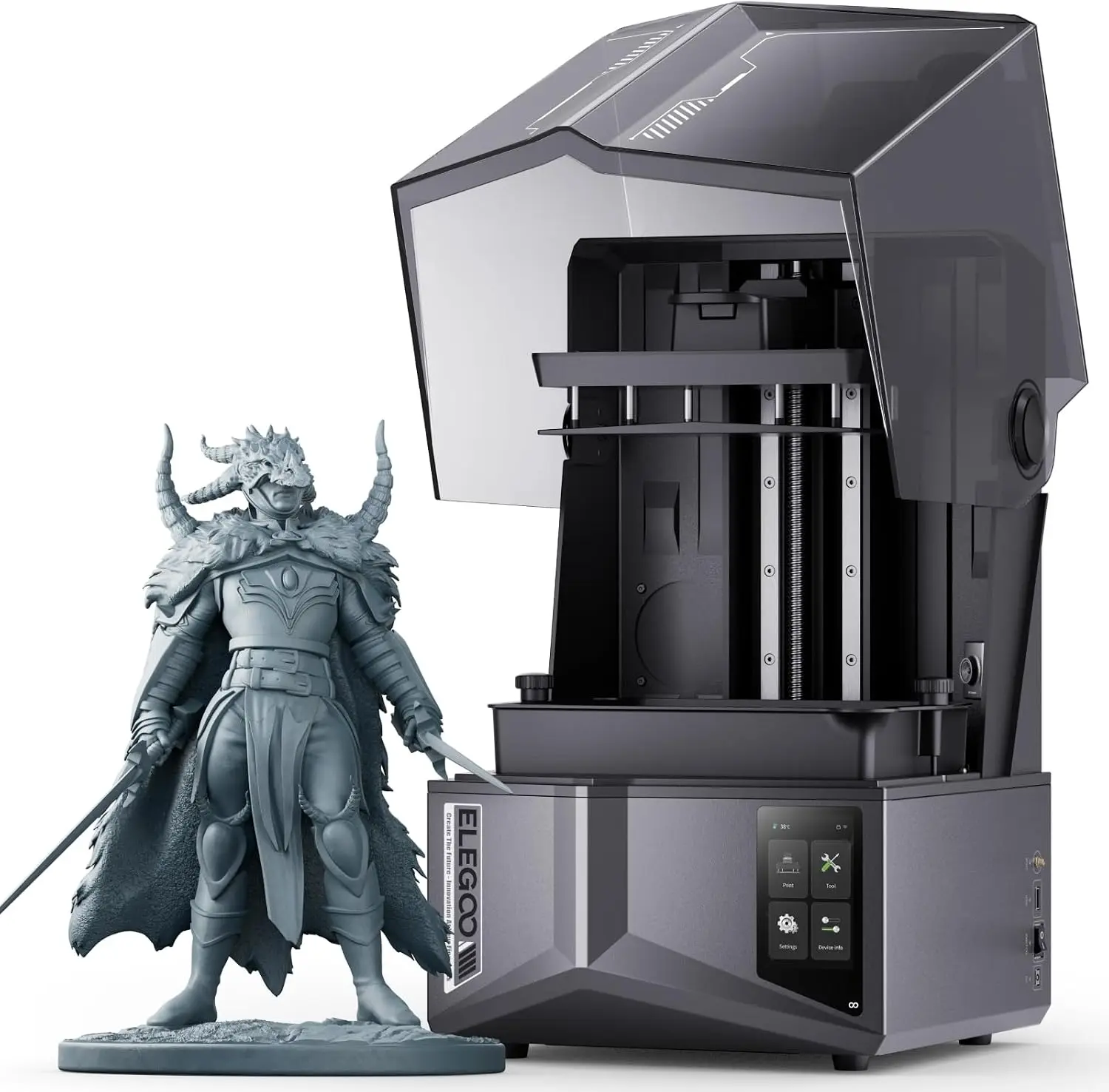 12K Monochrome Lcd Resin 3D Printer - サターン4ウルトラ 12Kレジン3Dプリンター | スマート自動レベリング、10インチ12KモノクロLCD、150mm/hの高速印刷速度
