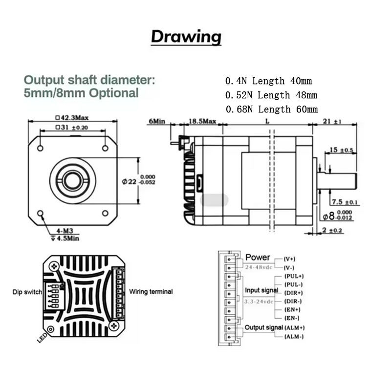 Nema17 クローズドループ ステッピング モーター 統合 - Closed Loop Stepper Motor Nema 17 のレビューと価格