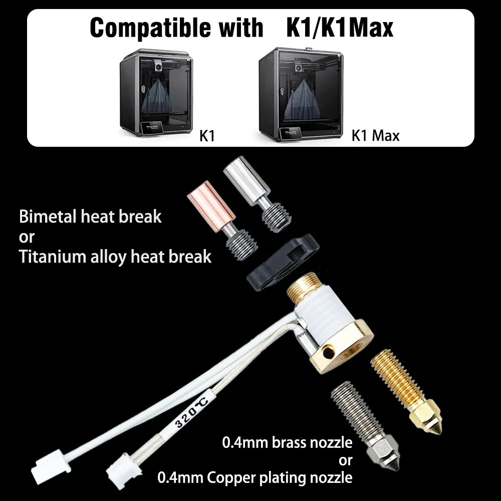 Creality-セラミック加熱ブロックキット,3Dプリンタ - High Flow Ceramic Hotend のレビューと価格