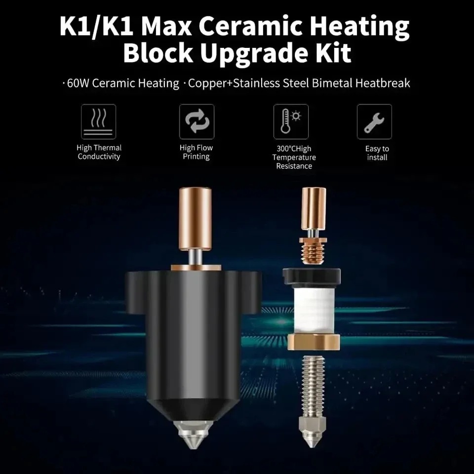 Creality-セラミック加熱ブロックキット,3Dプリンタ - High Flow Ceramic Hotend のレビューと価格