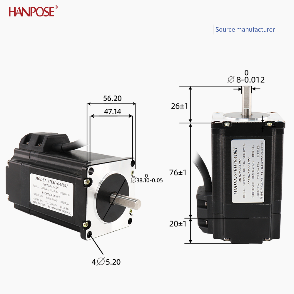閉ループステッピングモーター NEMA17 57EH76A4 - Closed Loop Stepper Motor Nema 17 のレビューと価格